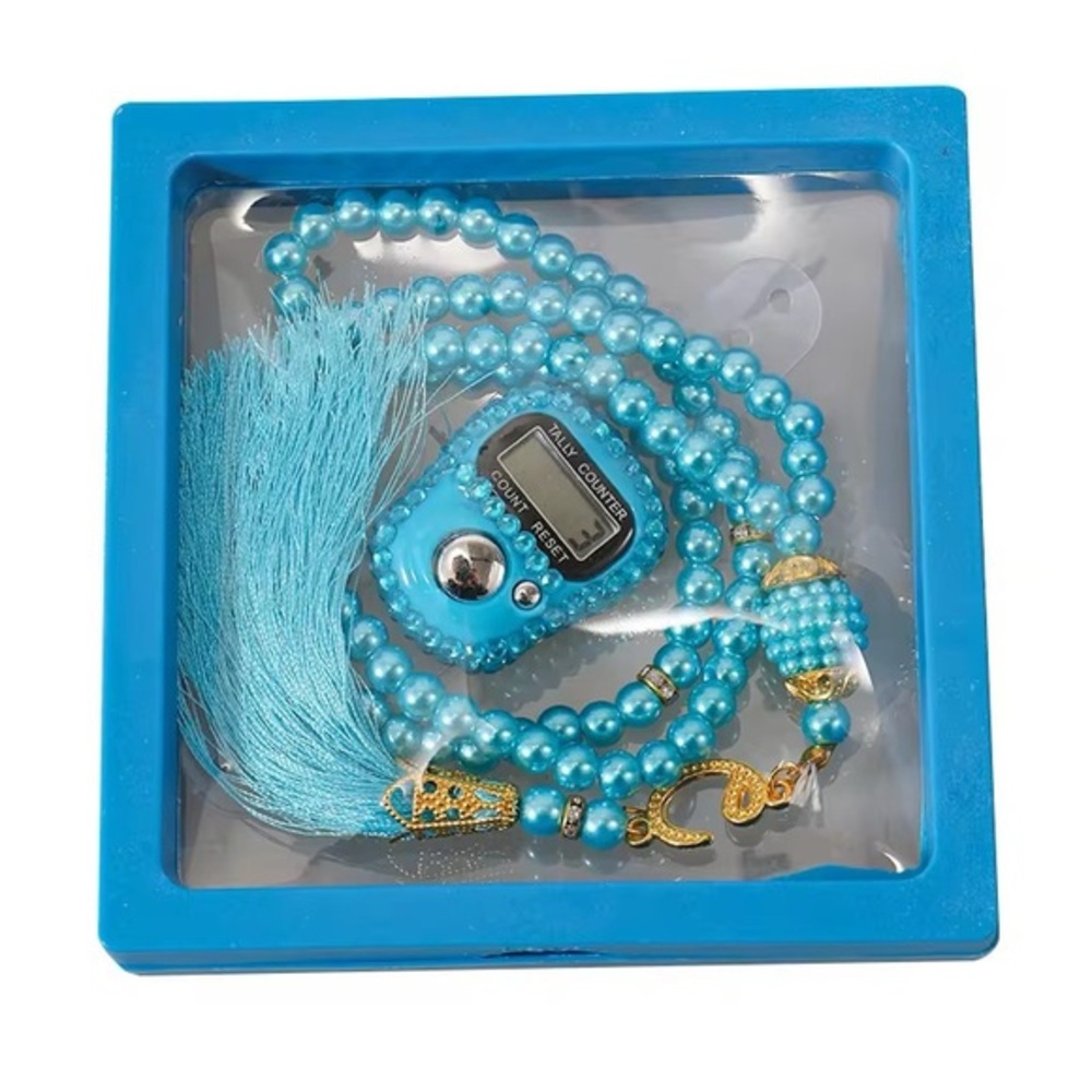 Islamic Prayer Beads & Dhikr Tasbih Counter Set Muslim gift Misbaha meditation
